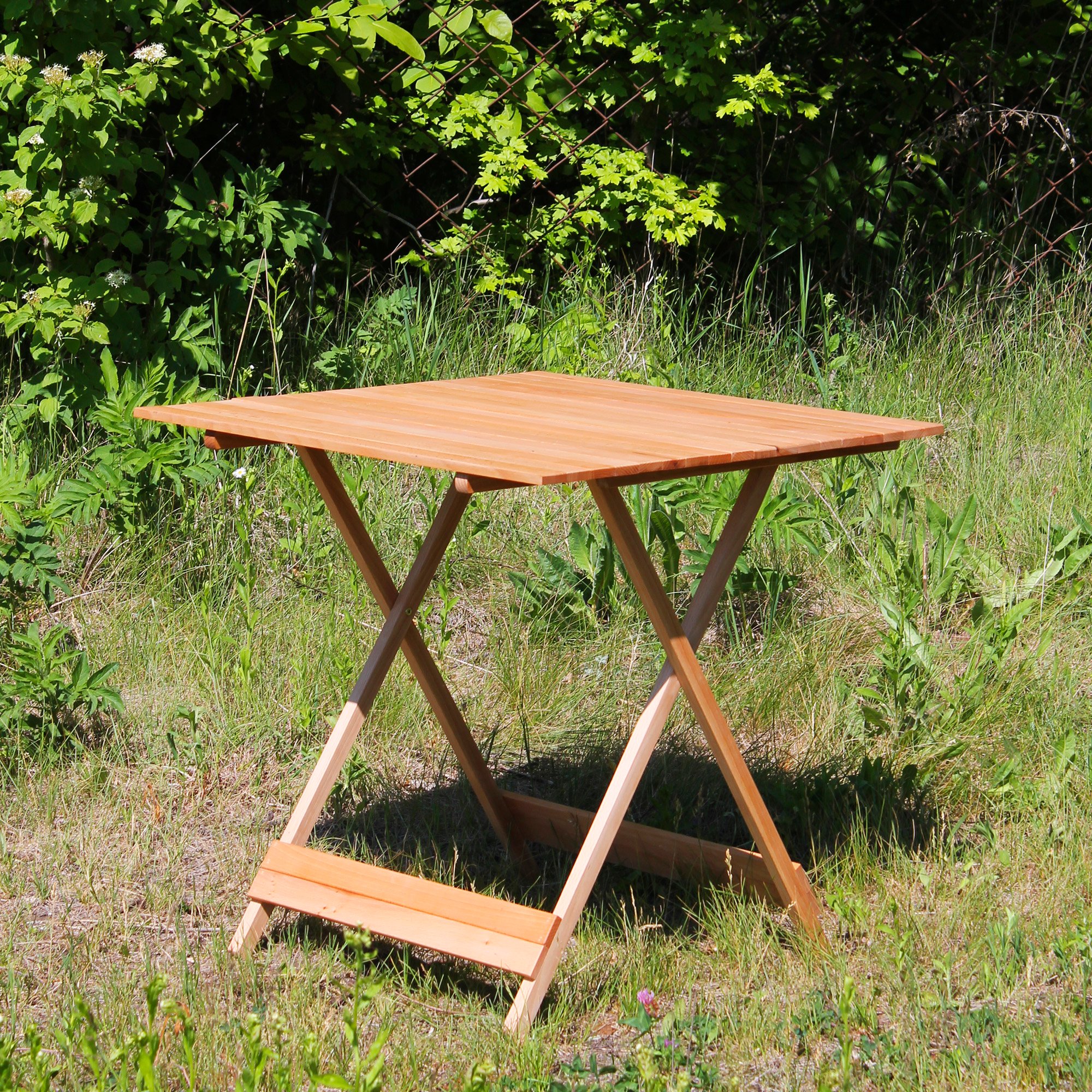 Раскладной деревянный столик для пикника - Квадратный